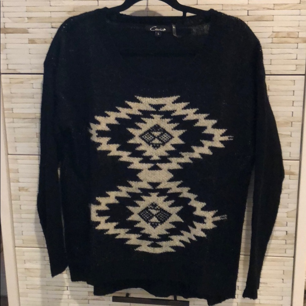 CECICO Aztec Black Sweater